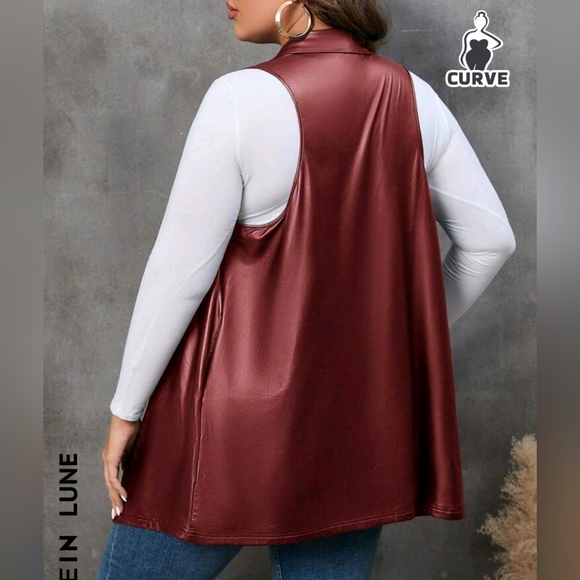 Plus Waterfall burgundy vest - Picture 2 of 2
